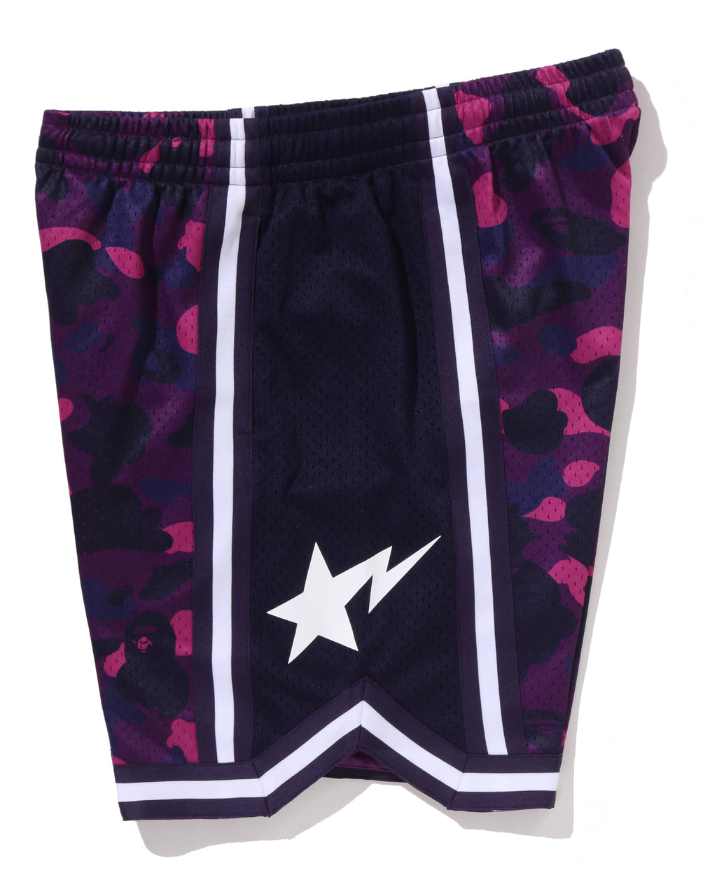 Color Camo Mesh Relaxed Fit Shorts