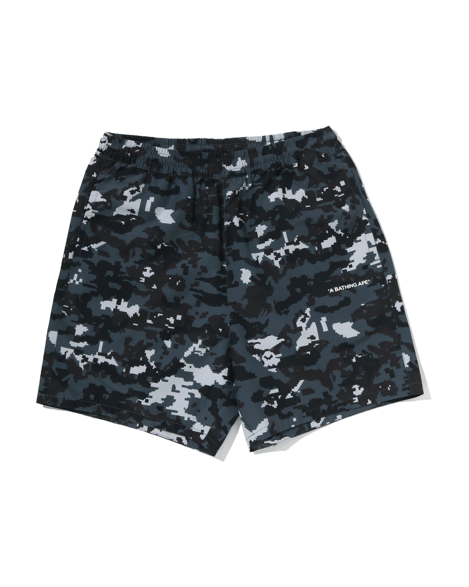 Multi Pixel Camo Relaxed Fit Beach Shorts