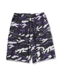 Glitch Woodland Camo Double Knee Relaxed Fit Sweat Shorts