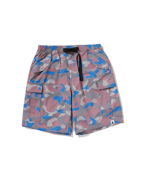 BAPE by Kazuki Kuraishi Camo Belted 3 Layer Cargo Shorts