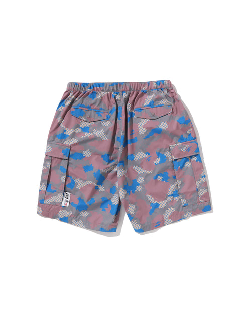 BAPE by Kazuki Kuraishi Camo Belted 3 Layer Cargo Shorts