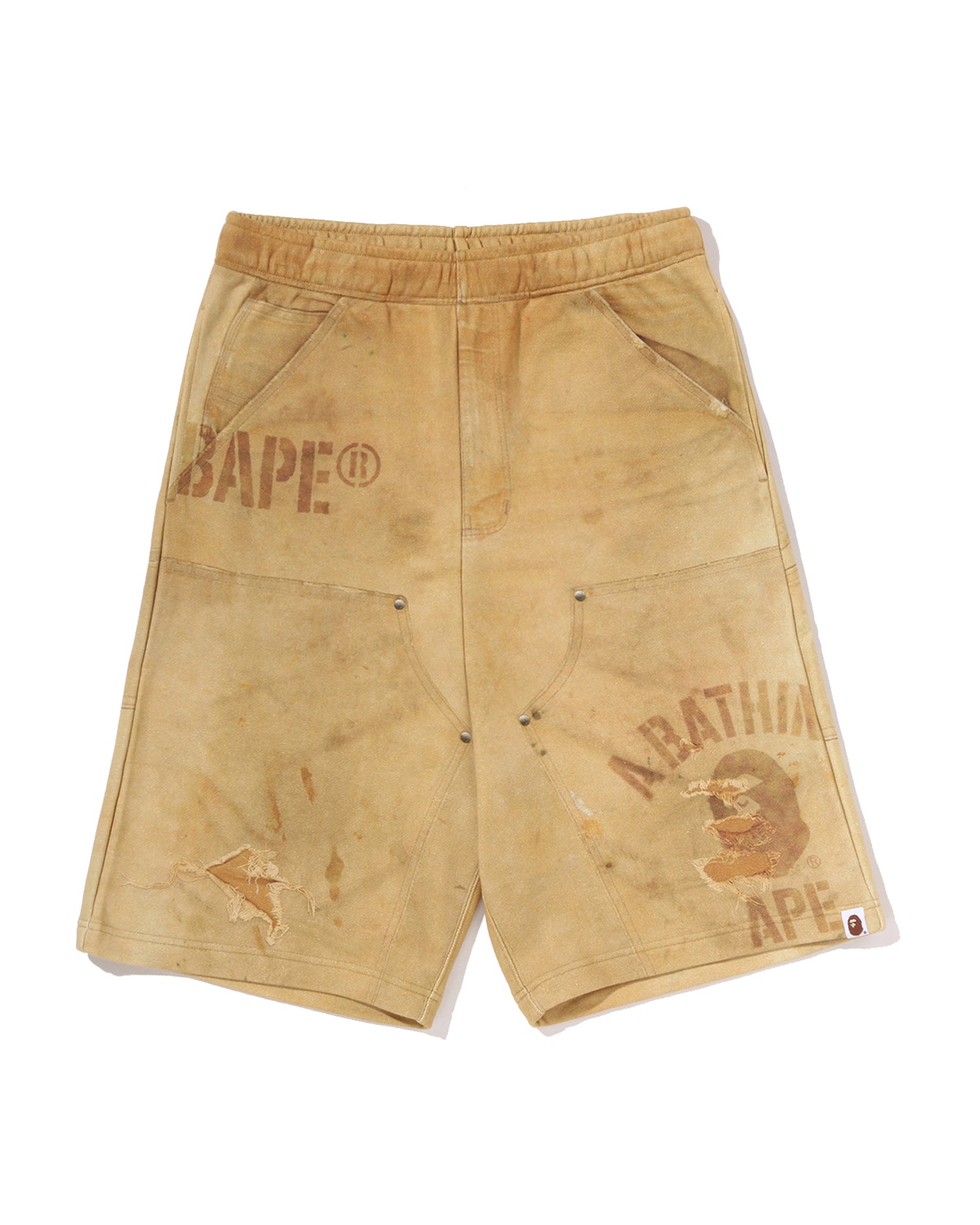 Fake Print Relaxed Fit Sweat Shorts