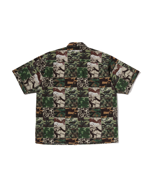 Ape Head One Point Camo Patchwork Ss Shirt