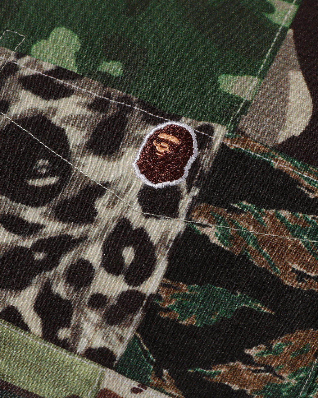 Ape Head One Point Camo Patchwork Ss Shirt