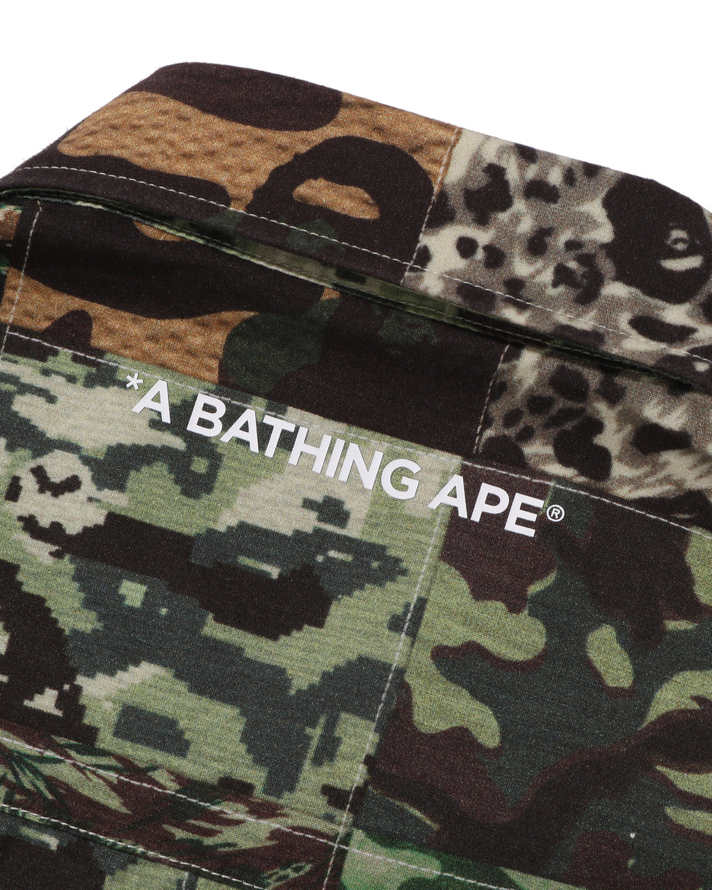 Ape Head One Point Camo Patchwork Ss Shirt
