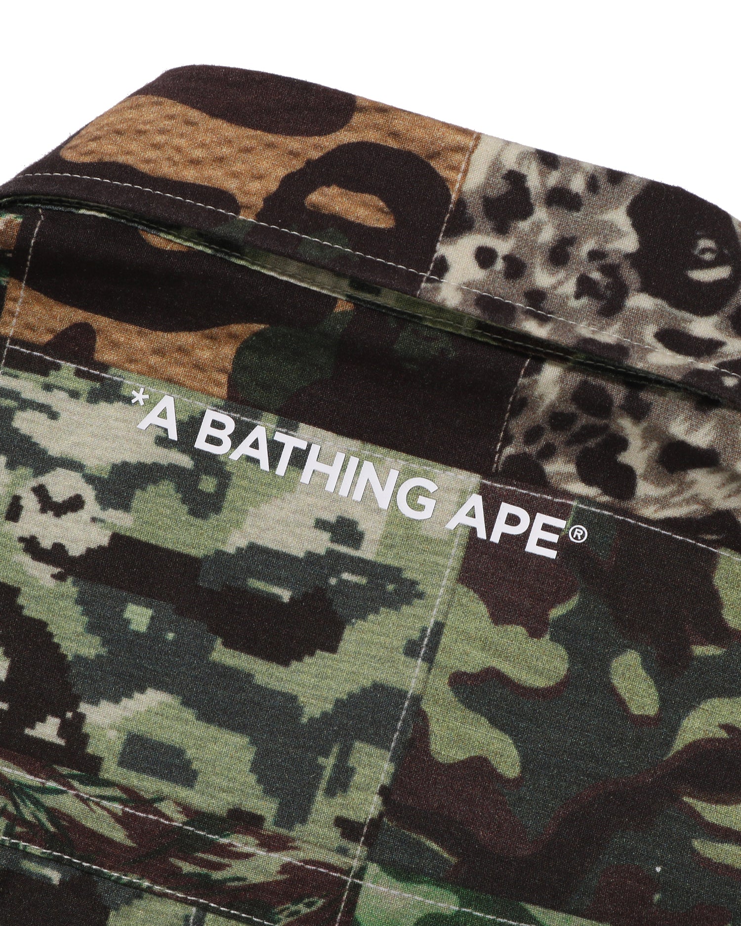 Ape Head One Point Camo Patchwork Ss Shirt