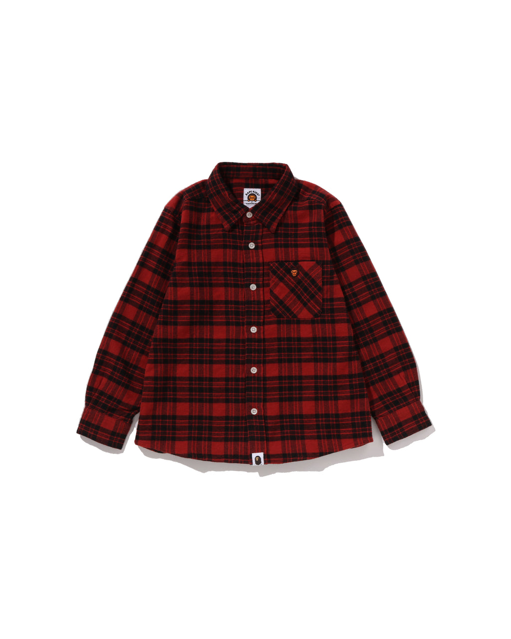 Kids Check Baby Milo Embroidery Print Shirt