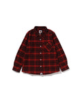 Kids Check Baby Milo Embroidery Print Shirt