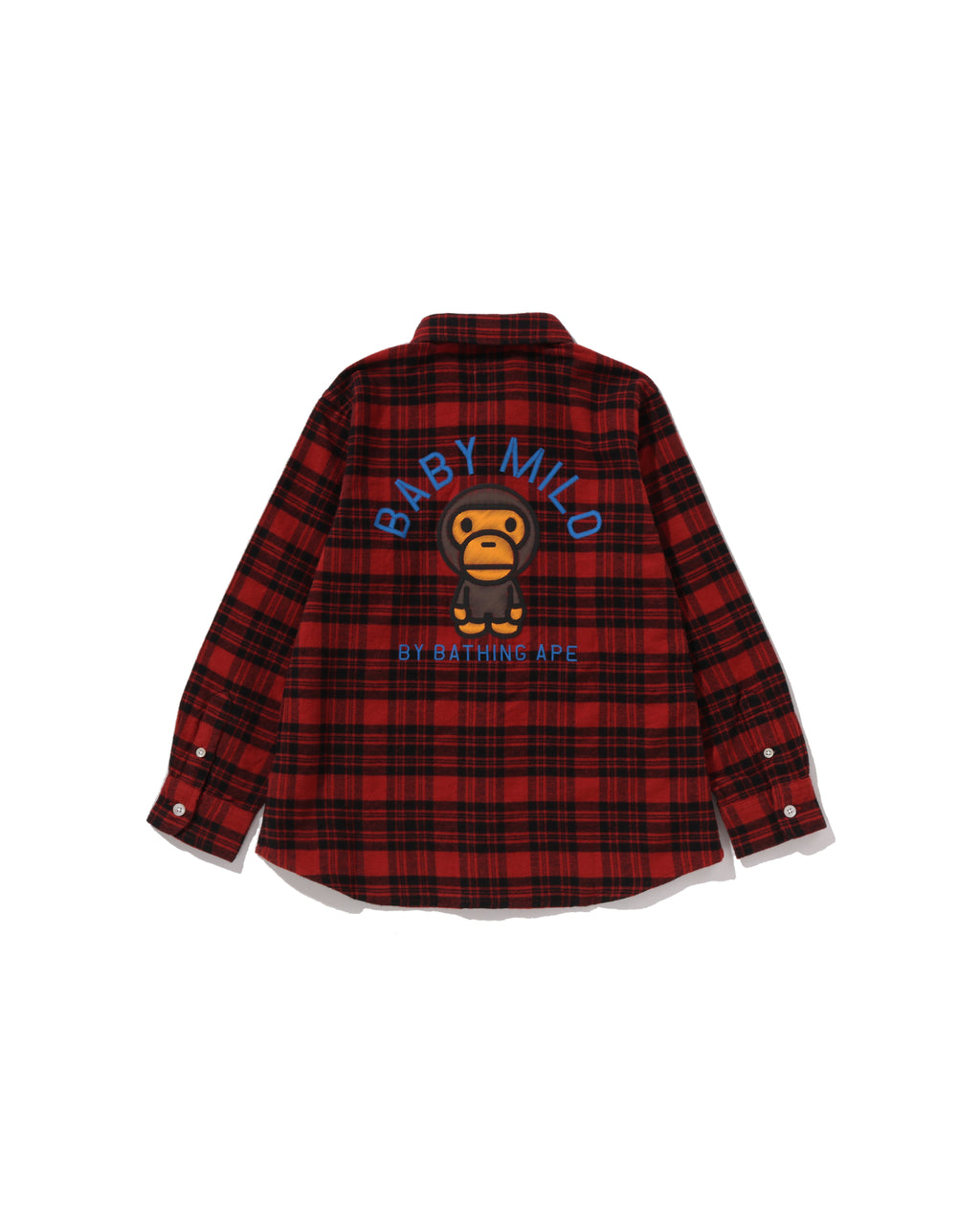 Kids Check Baby Milo Embroidery Print Shirt