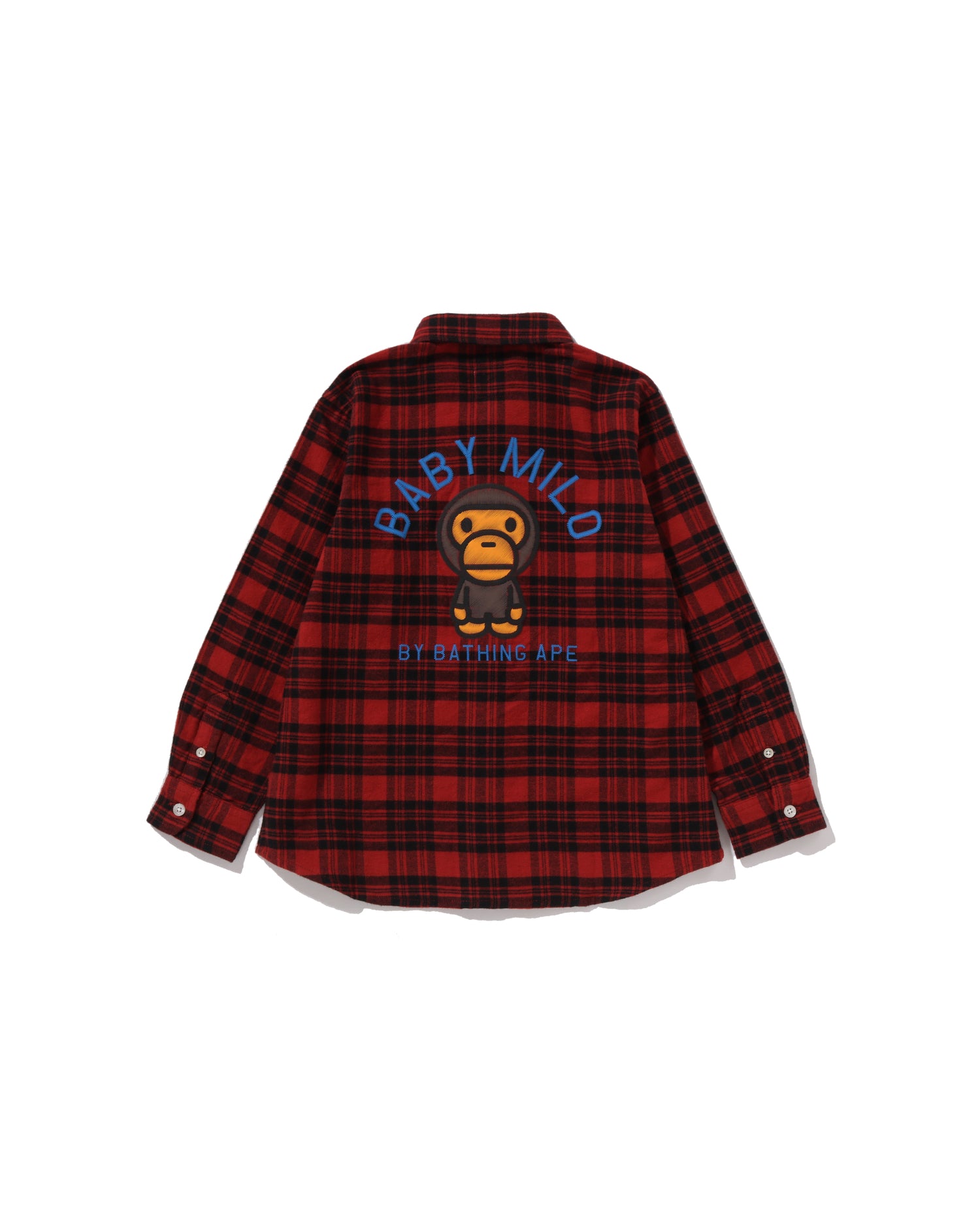Kids Check Baby Milo Embroidery Print Shirt