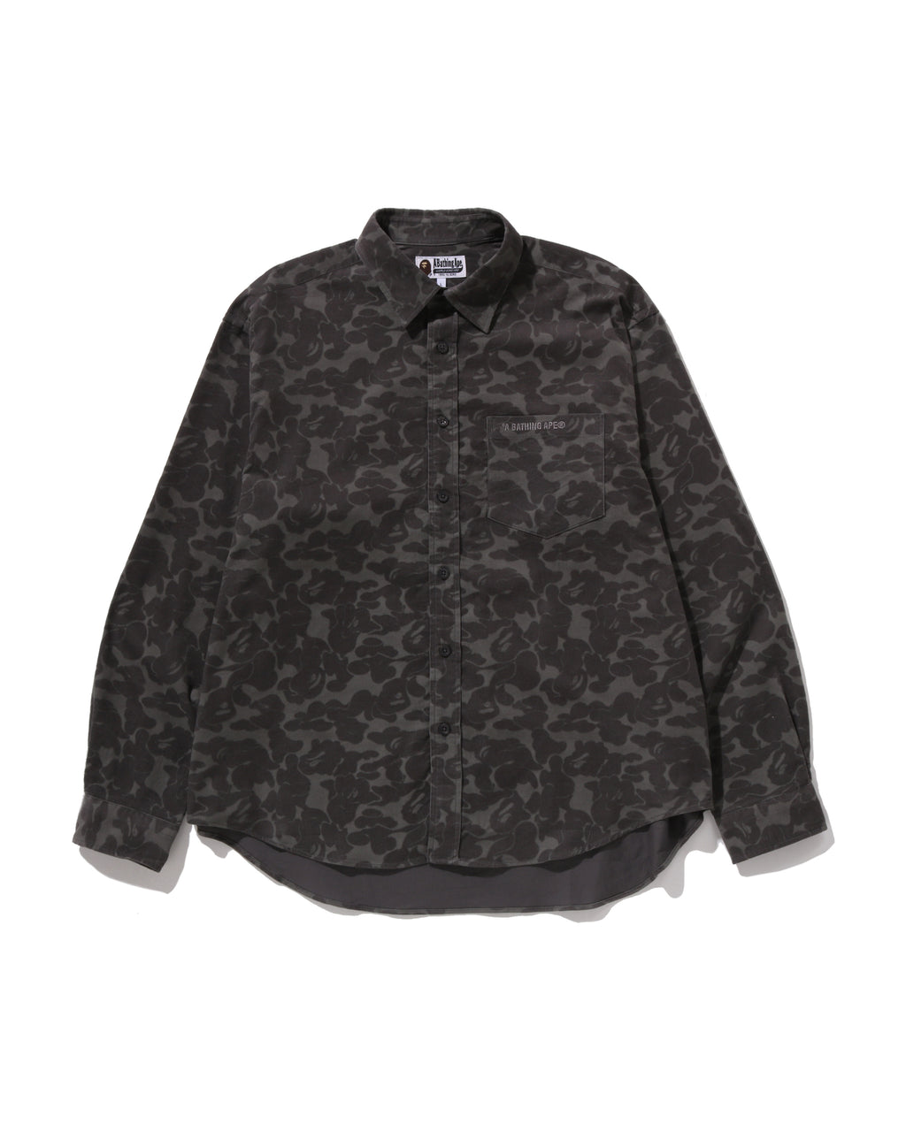 Solid Camo Corduroy Relaxed Fit Ls Shirt