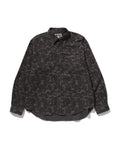 Solid Camo Corduroy Relaxed Fit Ls Shirt