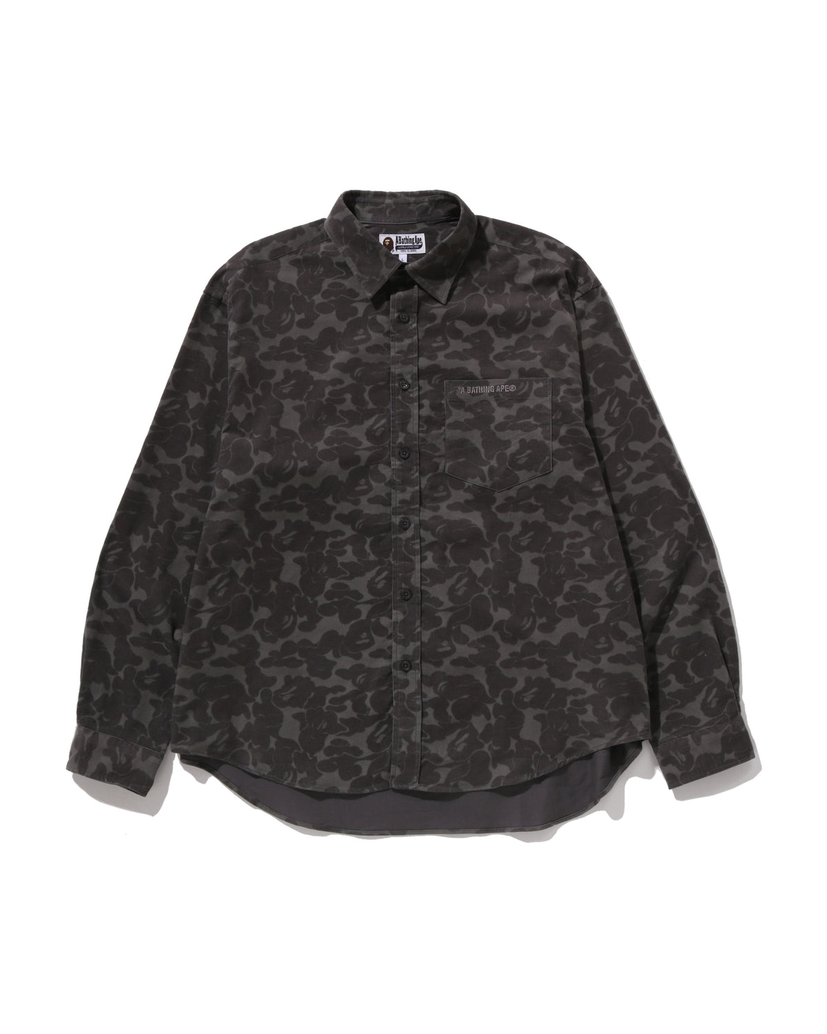 Solid Camo Corduroy Relaxed Fit Ls Shirt
