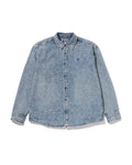 One Point Line Camo Jacquard Denim Ls Shirt