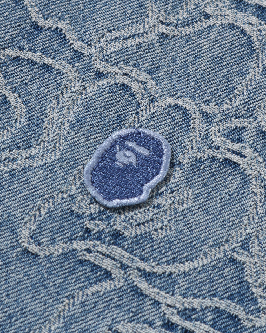 One Point Line Camo Jacquard Denim Ls Shirt