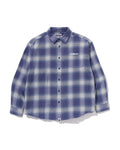 A Bathing Ape Logo Ombre Check Flannel Ls Shirt