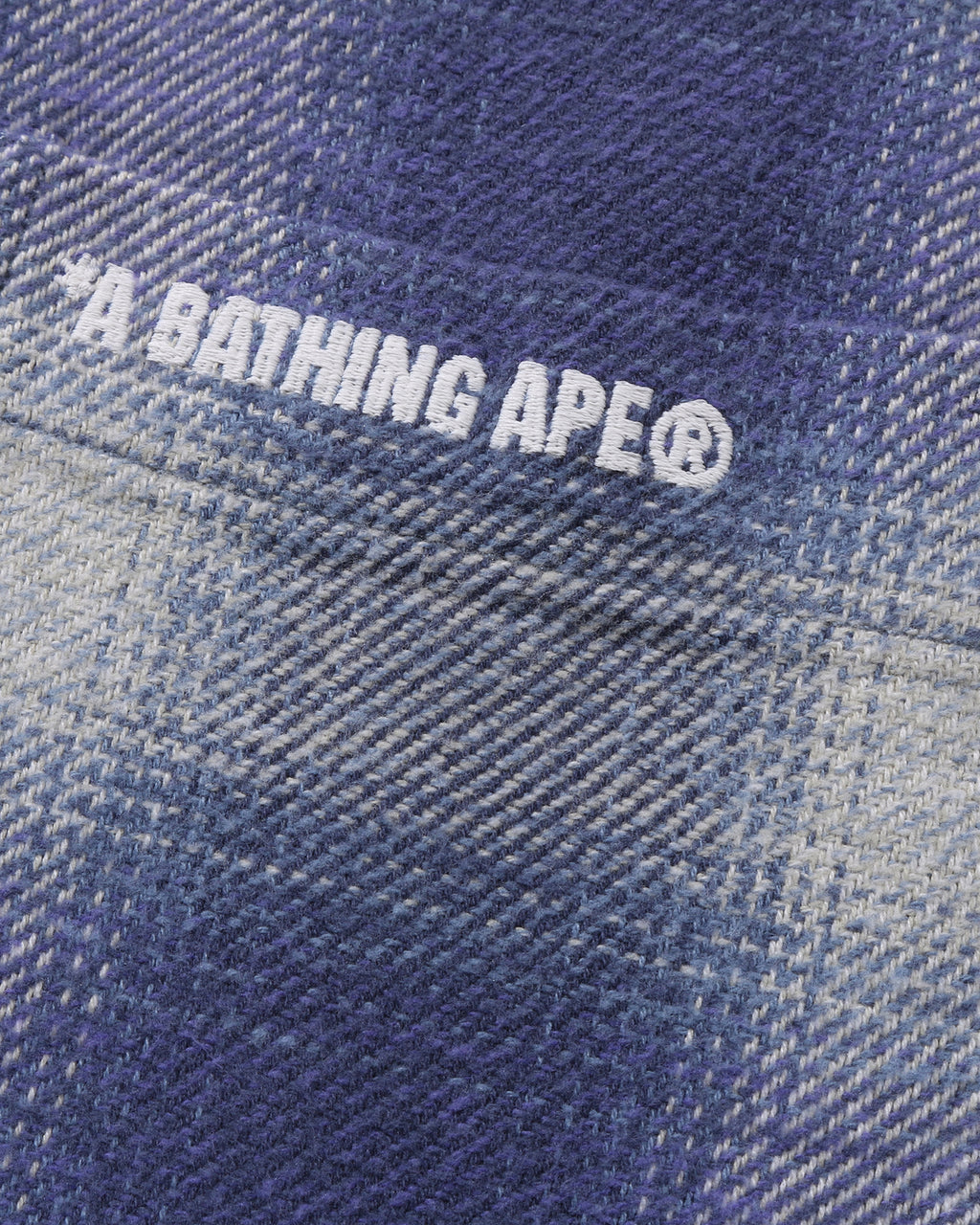 A Bathing Ape Logo Ombre Check Flannel Ls Shirt