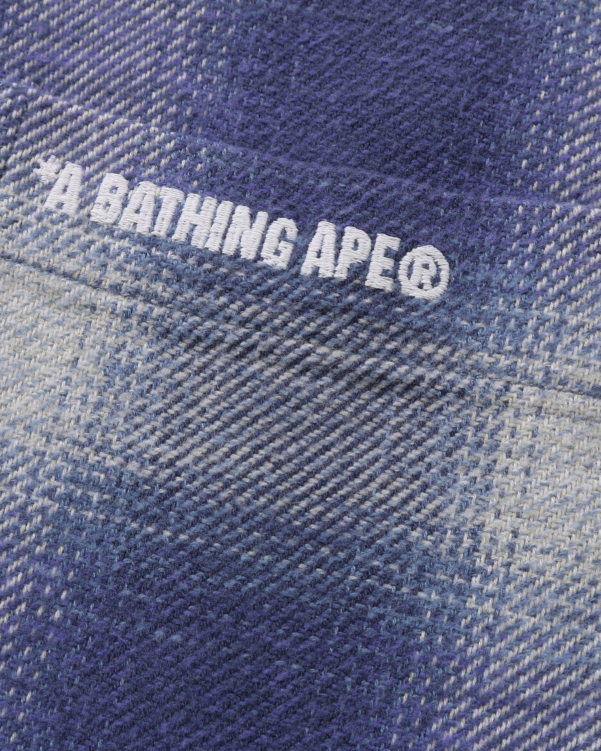 A Bathing Ape Logo Ombre Check Flannel Ls Shirt