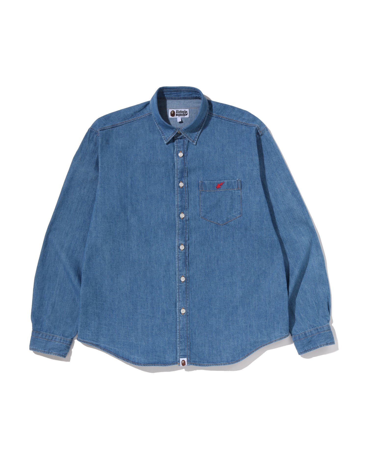 Ape Head Relaxed Fit Denim Shirts