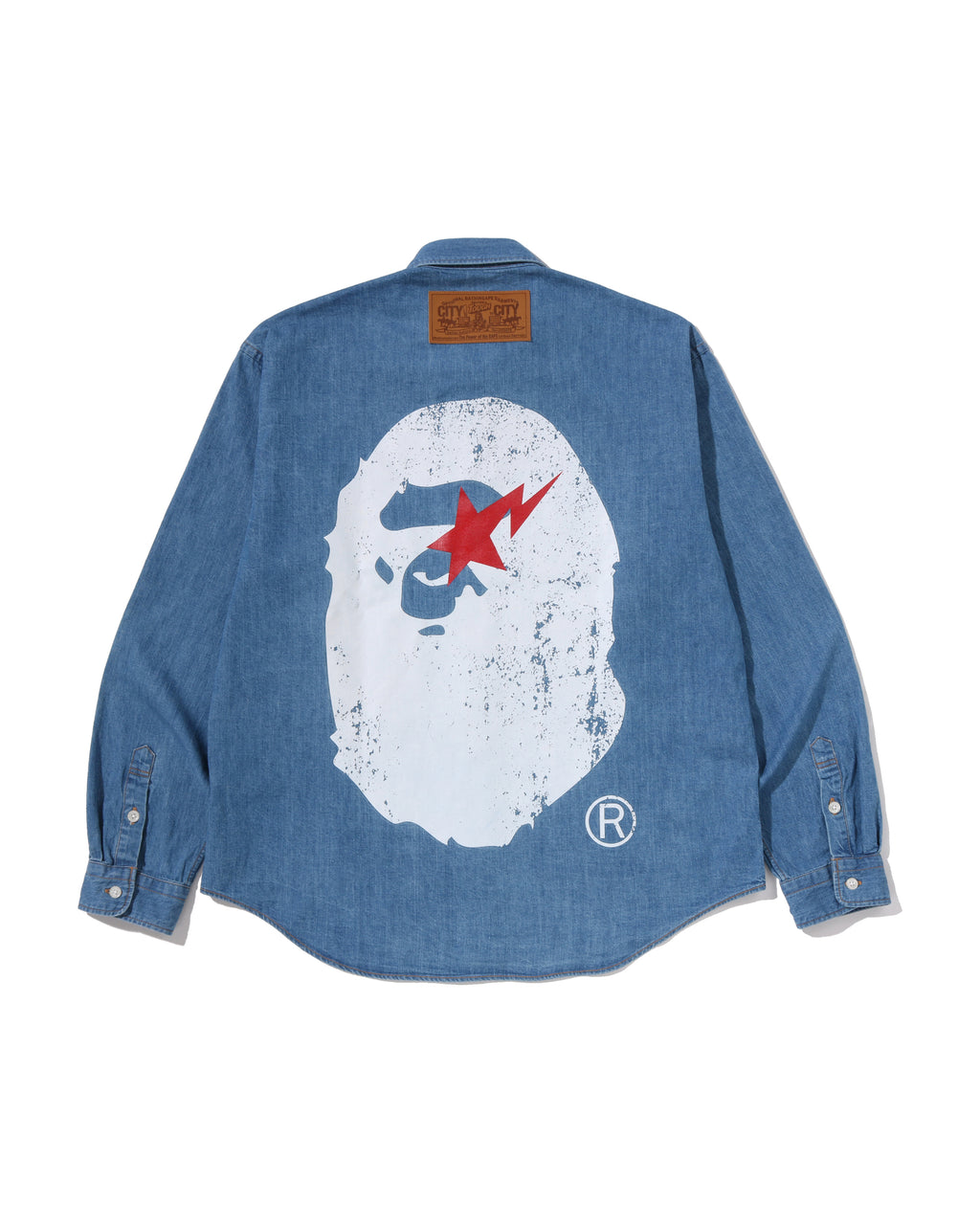 Ape Head Relaxed Fit Denim Shirts