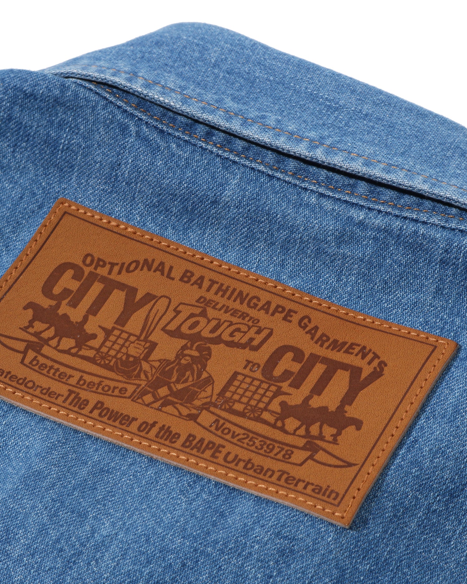 Ape Head Relaxed Fit Denim Shirts