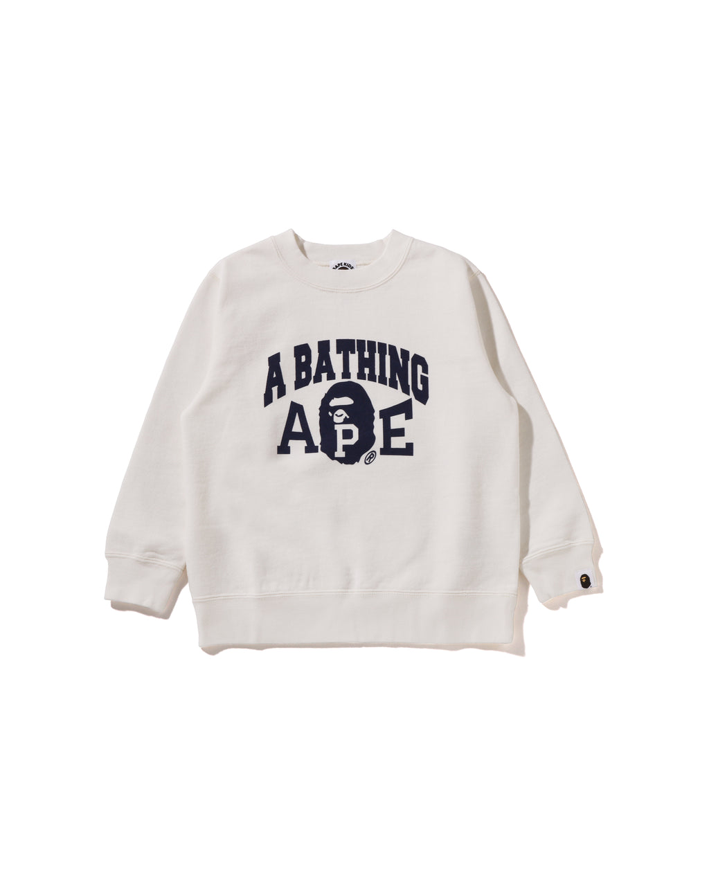 Kids BAPE Washed Effect Crewneck Sweatshirt