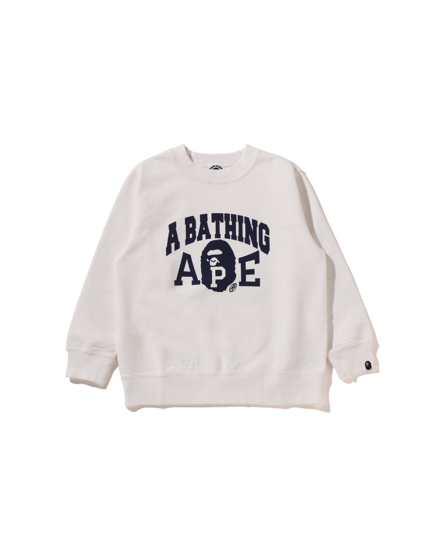Kids BAPE Washed Effect Crewneck Sweatshirt