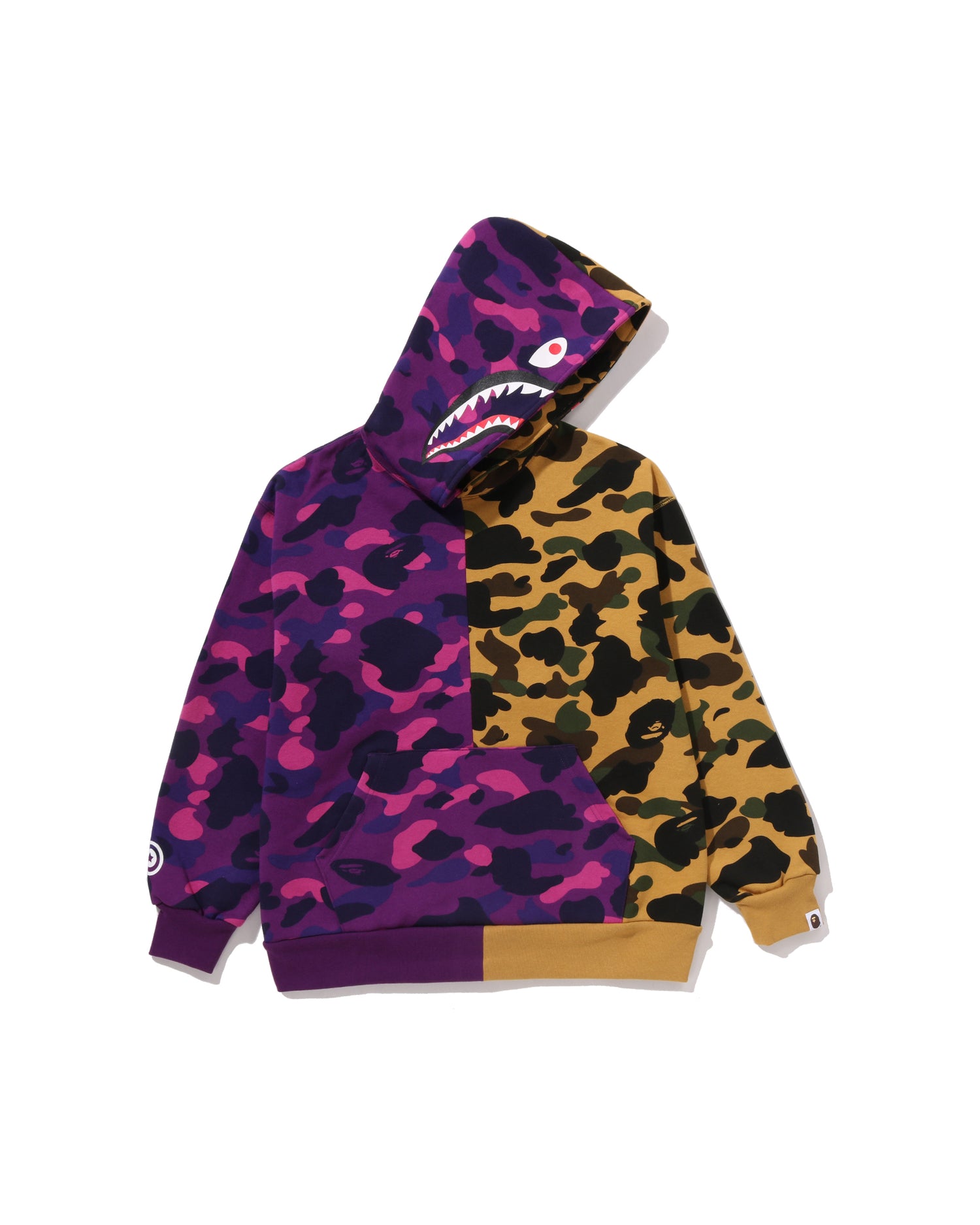Kids Split Camo Shark Relaxed Fit Pullover Hoodie Jr