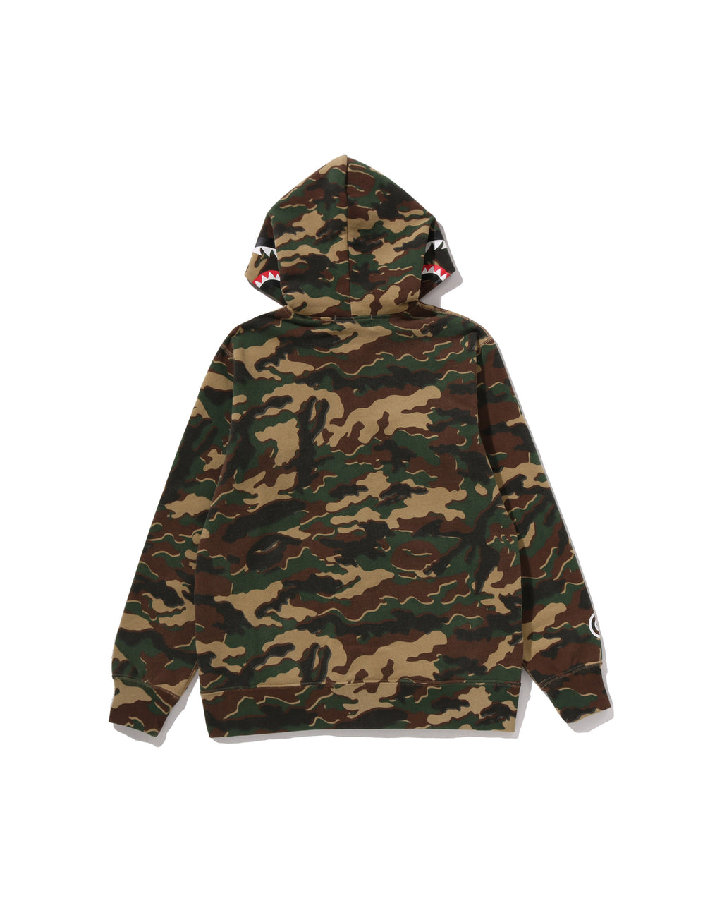 Kids Glitch Woodland Camo Shark Zip Hoodie Jr