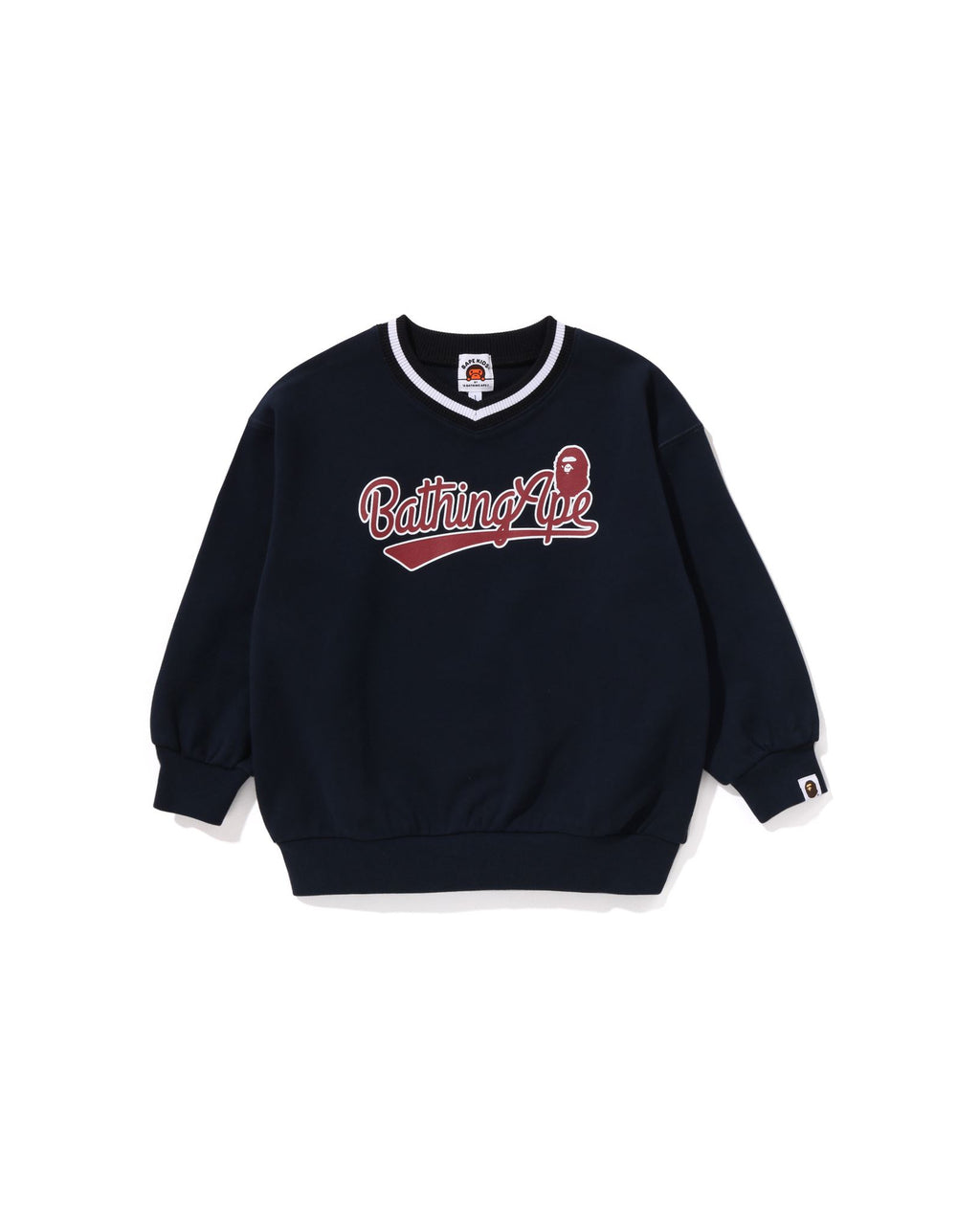 Kids Baseball Logo Relaxed Fit V-Neck Sweatshirt
