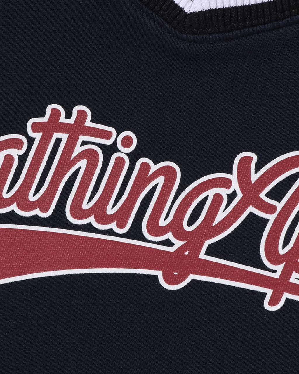 Kids Baseball Logo Relaxed Fit V-Neck Sweatshirt