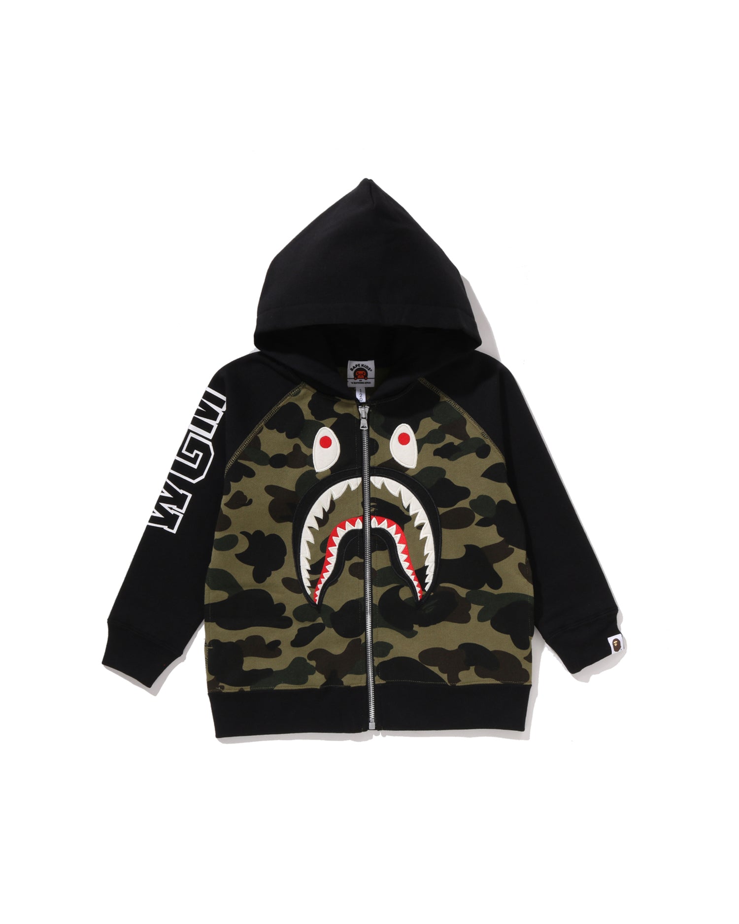 Kids 1st Camo Shark Patch Zip Hoodie