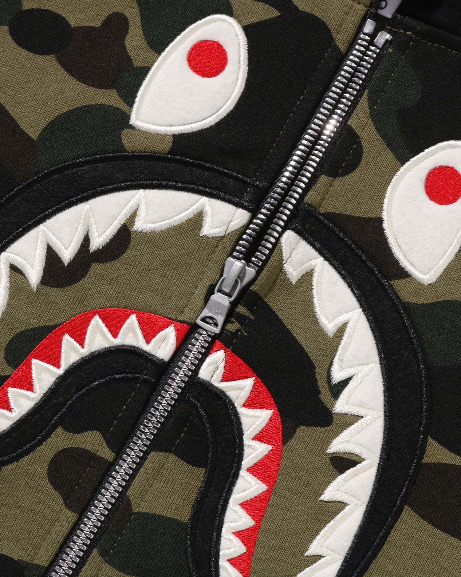 Kids 1st Camo Shark Patch Zip Hoodie