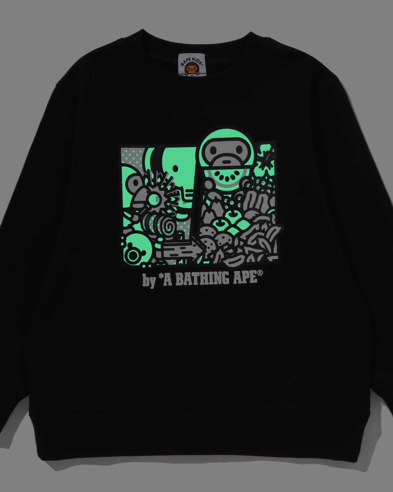 Kids Baby Milo Friends Glow in the Dark Crewneck Sweatshirt