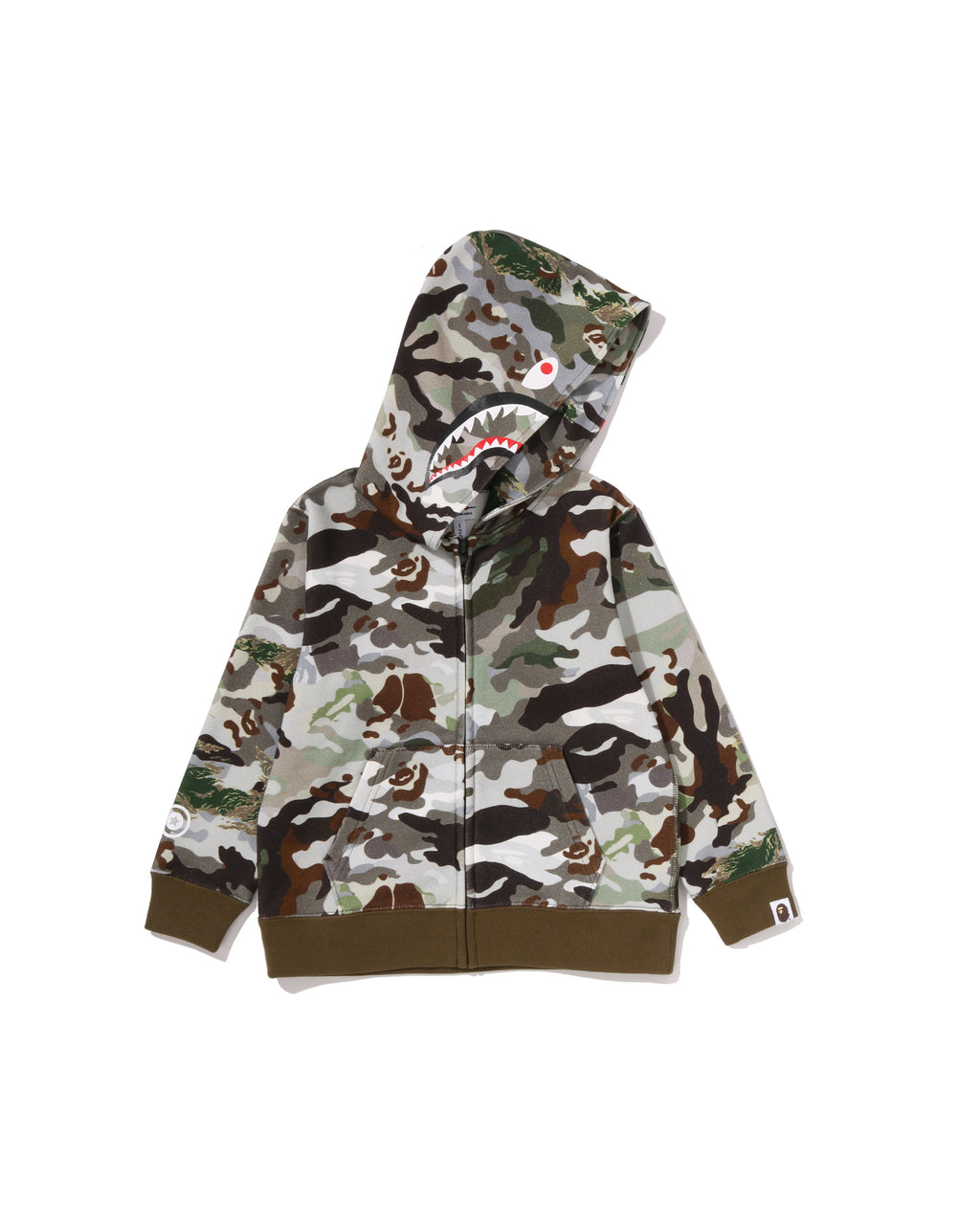 Kids Hybrid Camo Shark Zip Hoodie