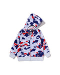Kids STA Strike Camo Shark Zip Hoodie