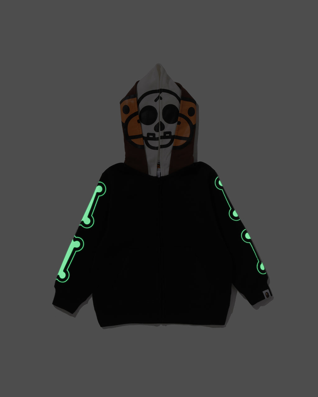 Kids Baby Milo Skull Zip Double Hoodie
