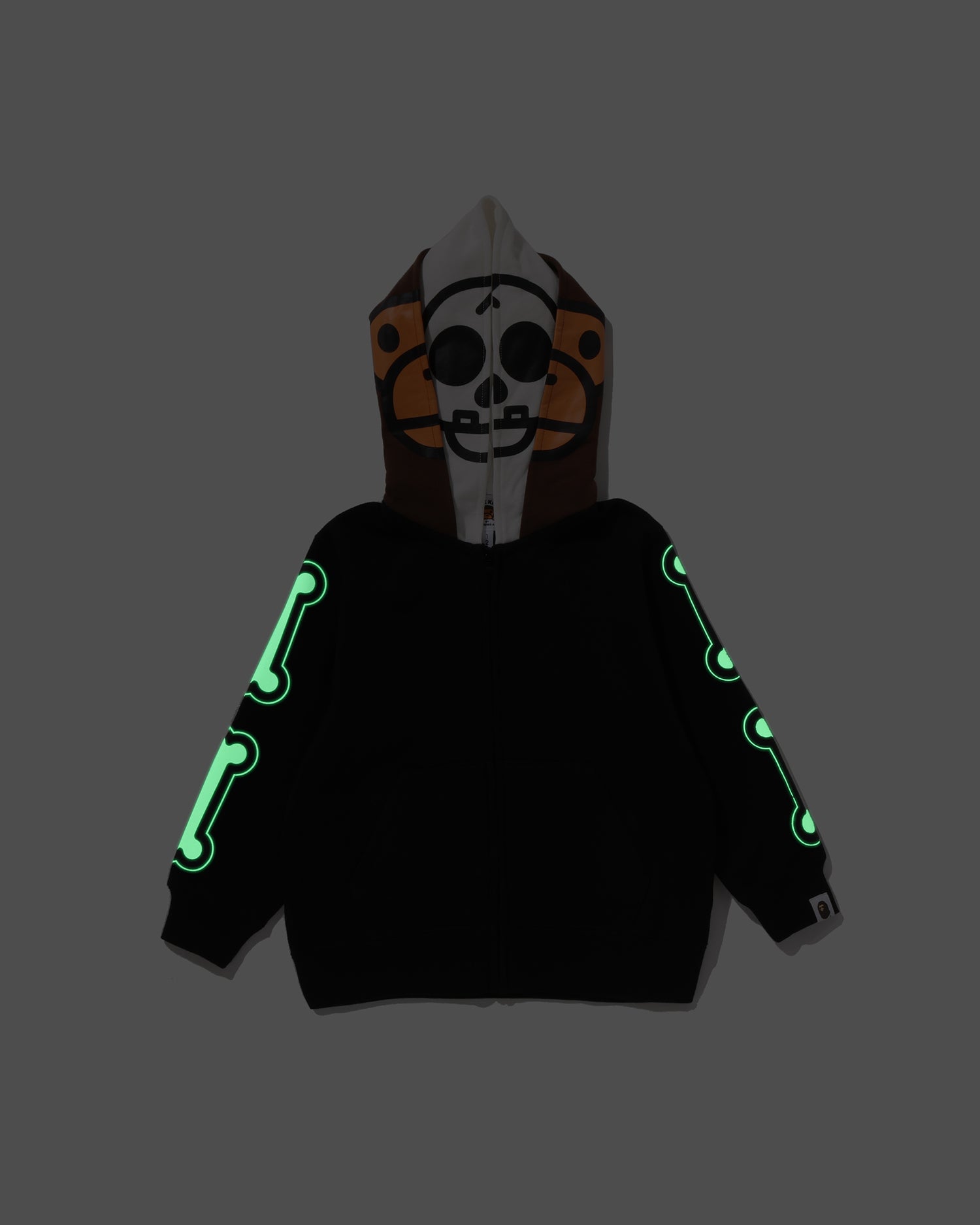 Kids Baby Milo Skull Zip Double Hoodie