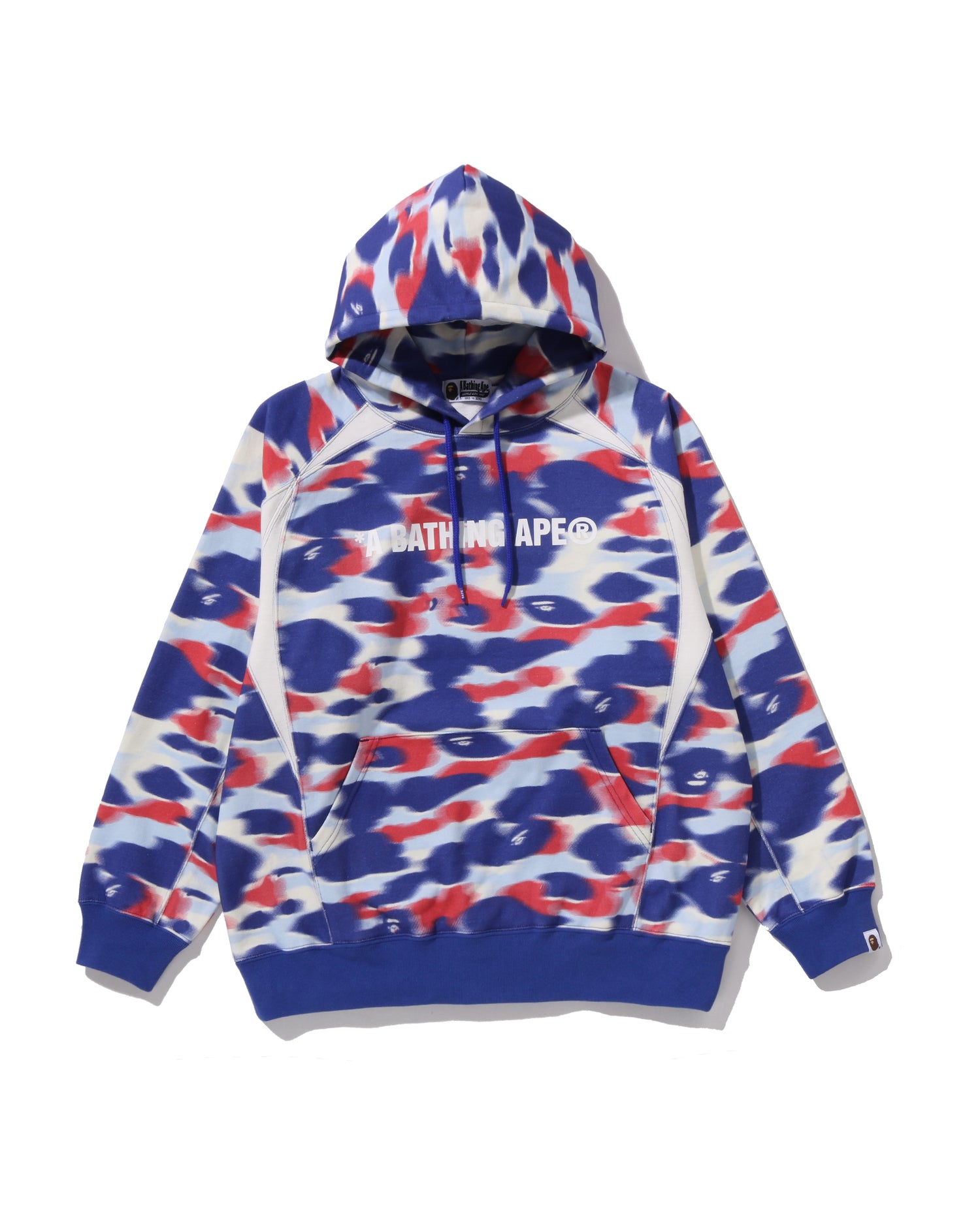 Screen Camo Football Logo Relaxed Fit Pullover Hoodie