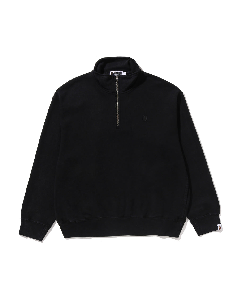 Garment Dye One Point Half Zip Relaxed Fit Crewneck Sweatshirt