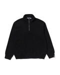 Garment Dye One Point Half Zip Relaxed Fit Crewneck Sweatshirt