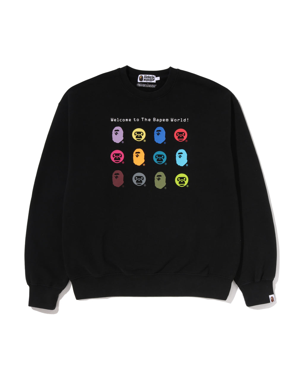 Heavy Washed Multi Milo Logo Relaxed Fit Crewneck Sweatshirt