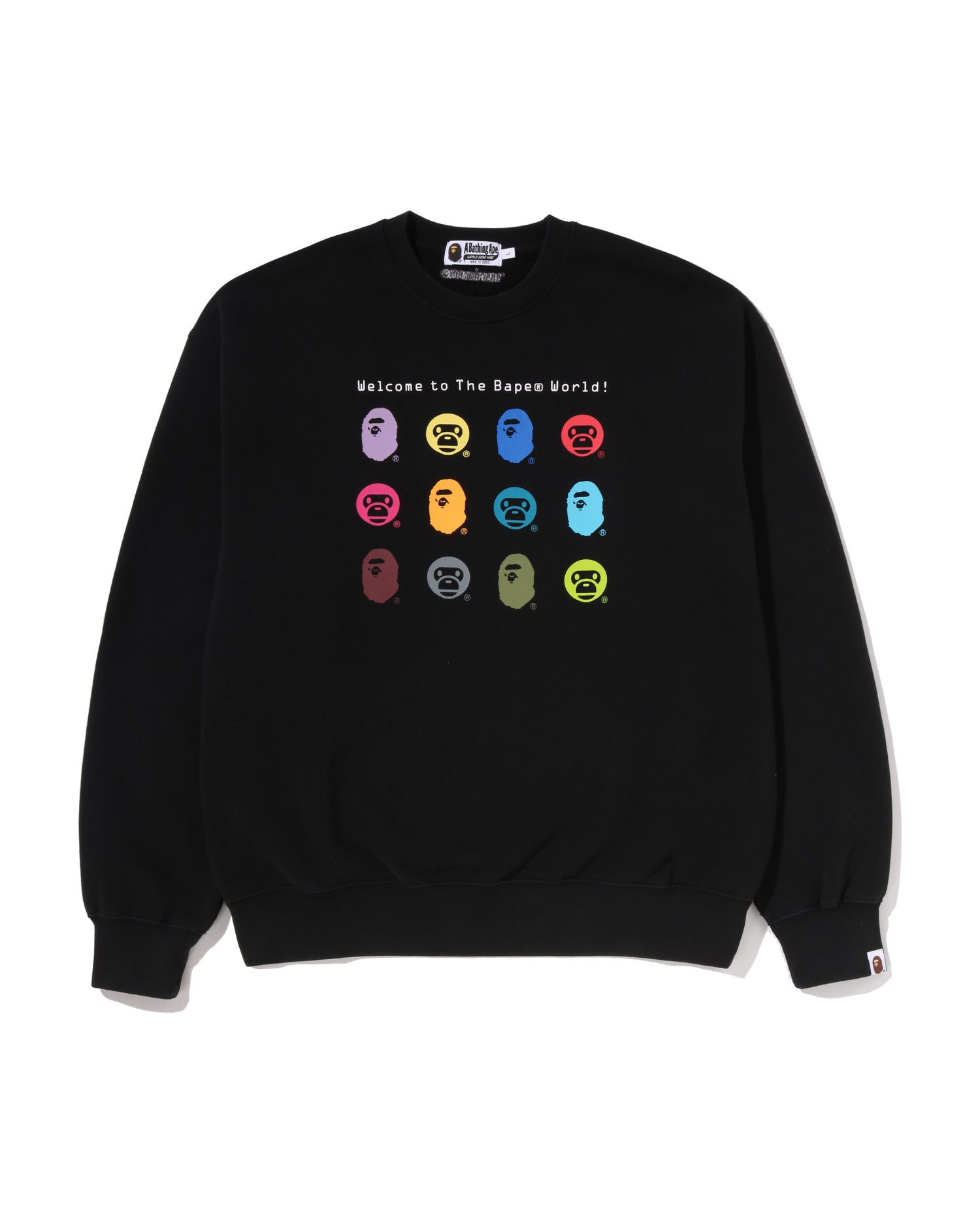 Heavy Washed Multi Milo Logo Relaxed Fit Crewneck Sweatshirt