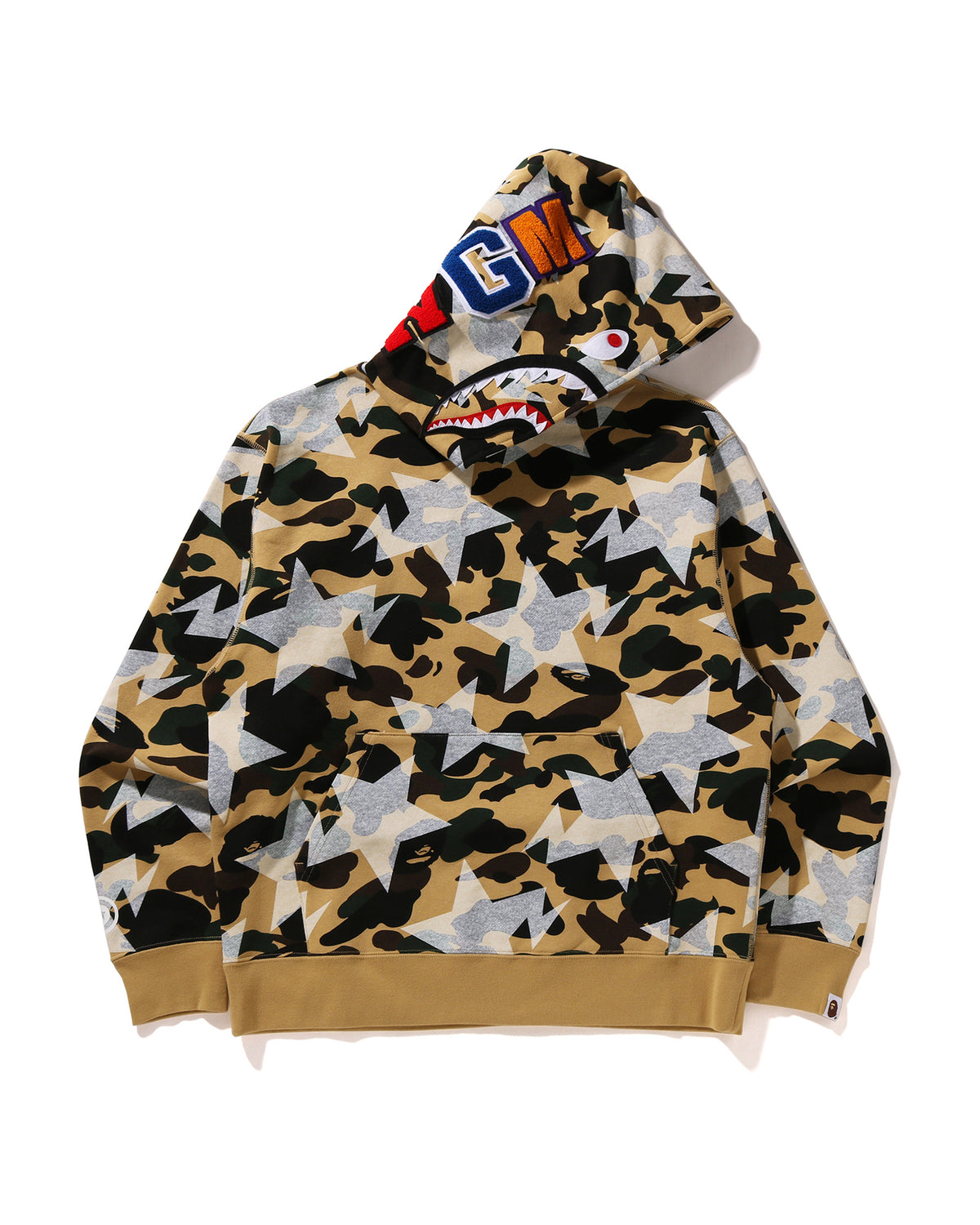STA Over Print 1st Camo Shark Cropped Fit Pullover Hoodie