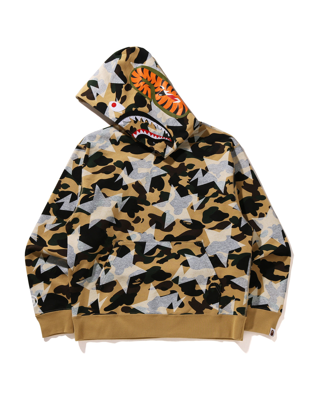 STA Over Print 1st Camo Shark Cropped Fit Pullover Hoodie