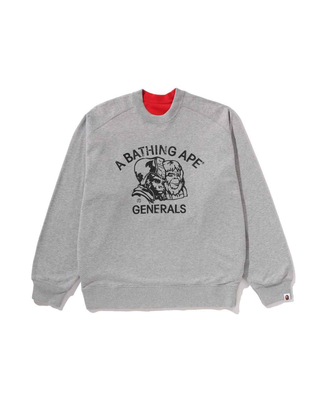 BAPE Logo Reversible Loose Fit Crewneck Sweatshirt