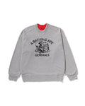 BAPE Logo Reversible Loose Fit Crewneck Sweatshirt