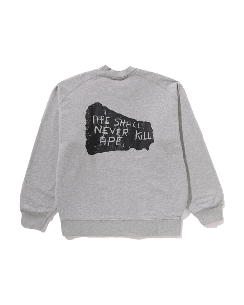BAPE Logo Reversible Loose Fit Crewneck Sweatshirt