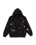 All Over Print Relaxed Fit Pullover Hoodie