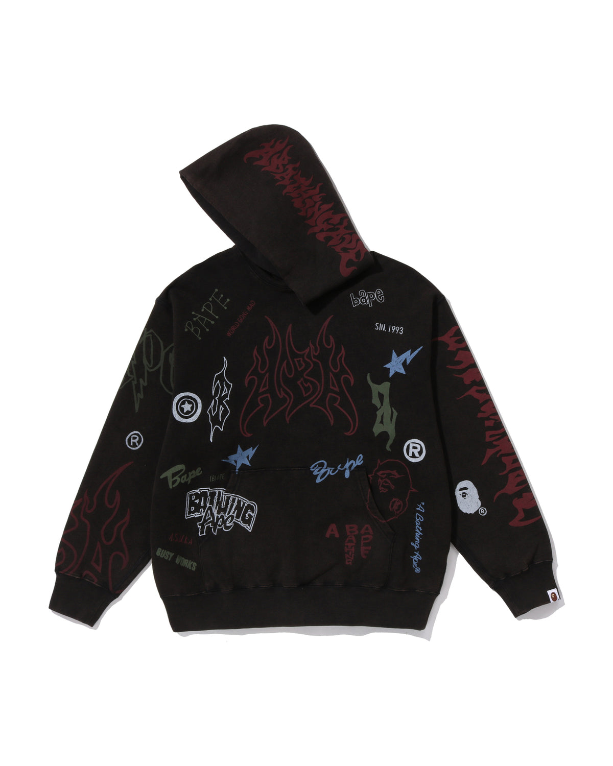 All Over Print Relaxed Fit Pullover Hoodie